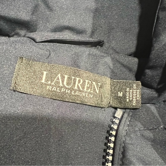 Lauren by Ralph Lauren Black Label Navy Stretch Puffer Vest Medium - Picture 7 of 11